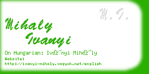mihaly ivanyi business card